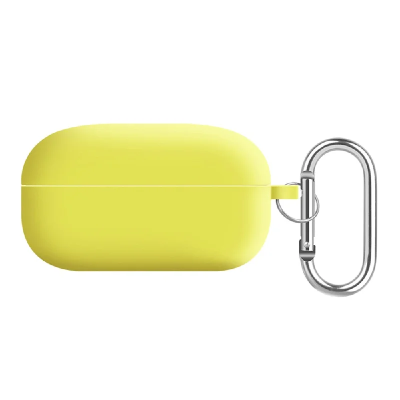 Samsung Galaxy Buds2 Pro / Buds Pro / Live  silicone cover with keychain - Bright Yellow