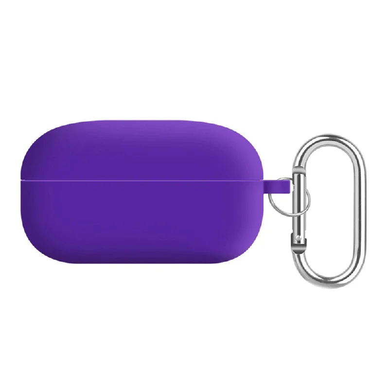 Samsung Galaxy Buds2 Pro / Buds Pro / Live  silicone cover with keychain - Dark Purple