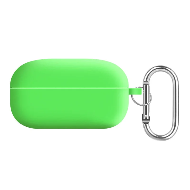 Samsung Galaxy Buds2 Pro / Buds Pro / Live  silicone cover with keychain - Fluorescent Green